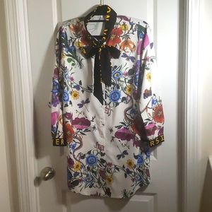 Floral Button down mini dress